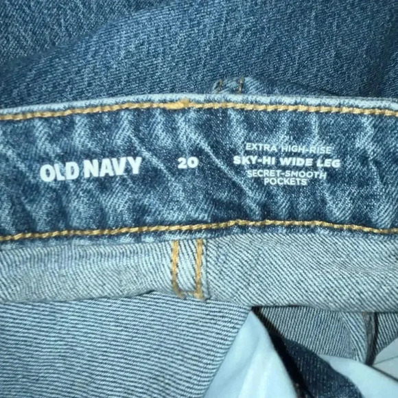 Old Navy Women’s Extra High Rise Sky High Wide Leg Baggy Casual Jeans 20 - Picture 4 of 5